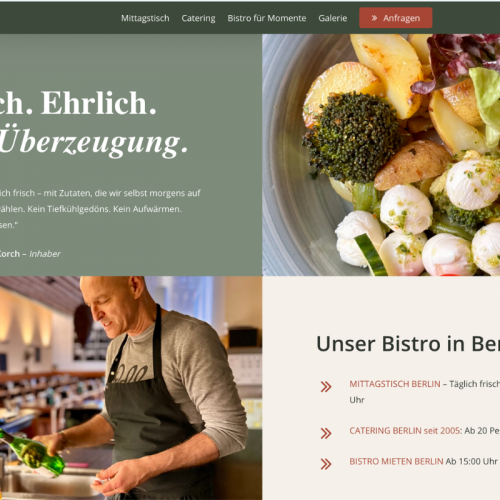 Webdesign - Bistro im DAZ